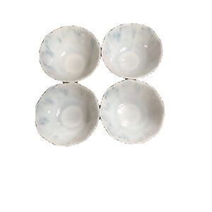 Vintage White Milk Glass Bowls Dessert Berry Nuts Candy Lot Of 5